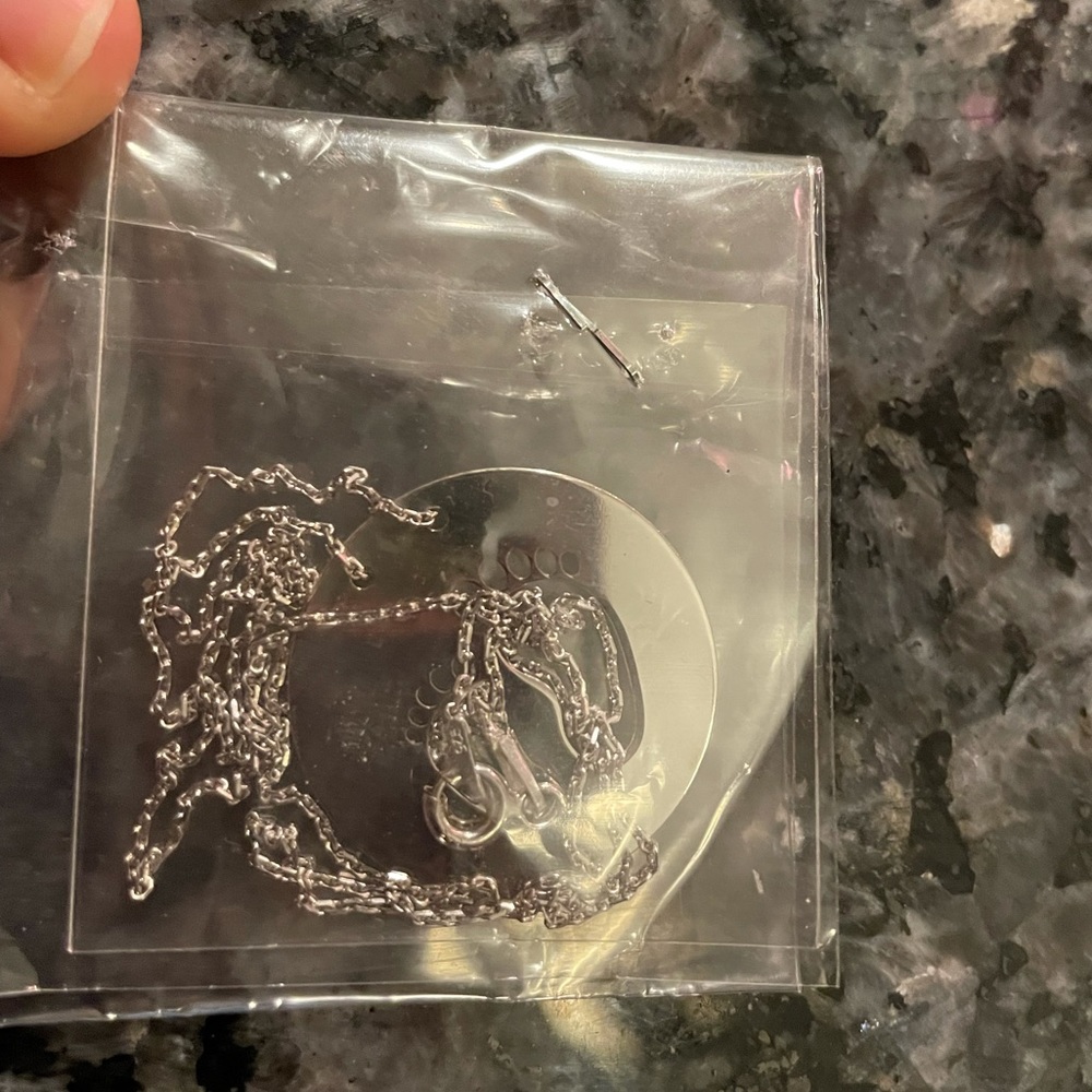 925 Sterling Silver baby feet & Evil  Necklace - Picture 7 of 7